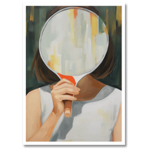 Indlæs billede til gallerivisning Mirror Lady Plakana 21x30 cm (A4) Hvid Egetræ
