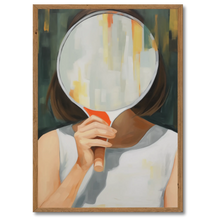 Indlæs billede til gallerivisning Mirror Lady Plakana 21x30 cm (A4) Mørk egetræ
