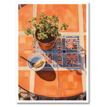 Indlæs billede til gallerivisning Summer Serenity Plakat Plakana 21x30 cm (A4) Hvid Egetræ
