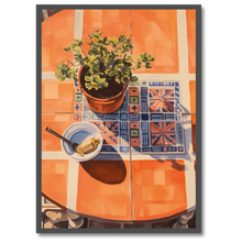 Indlæs billede til gallerivisning Summer Serenity Plakat Plakana 21x30 cm (A4) Sort egetræ
