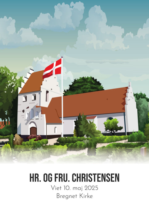 Personlig bryllupsplakat Plakana