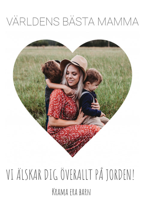 Världens bästa mamma med bild Plakana SE