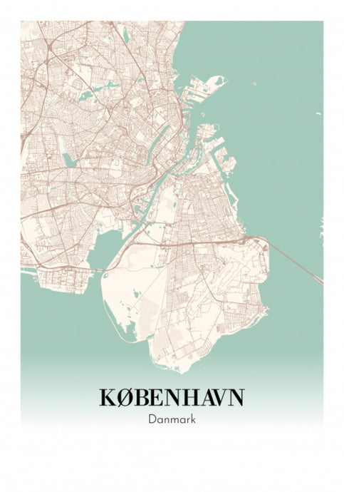 København - Danmark Plakana