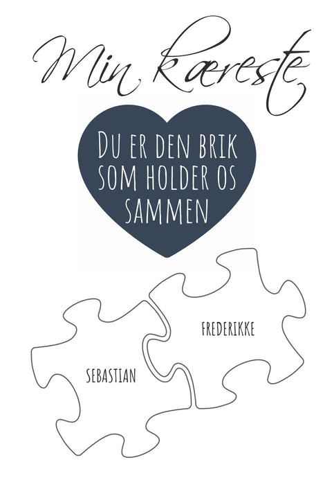 Du er den brik som holder os sammen - 2 brikker Plakana