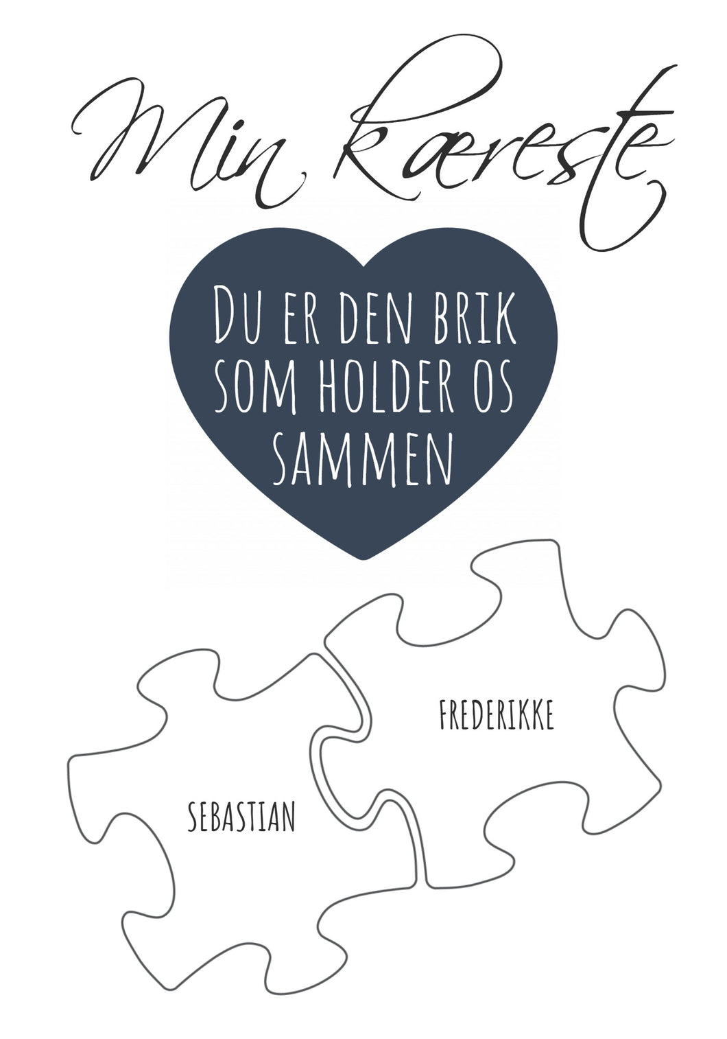 Du er den brik som holder os sammen - 2 brikker Plakana