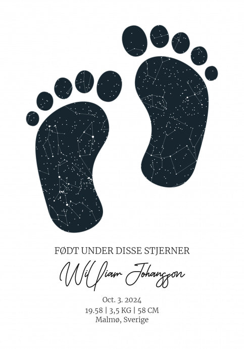 Footprint stjärnhimmel Poster Plakana SE