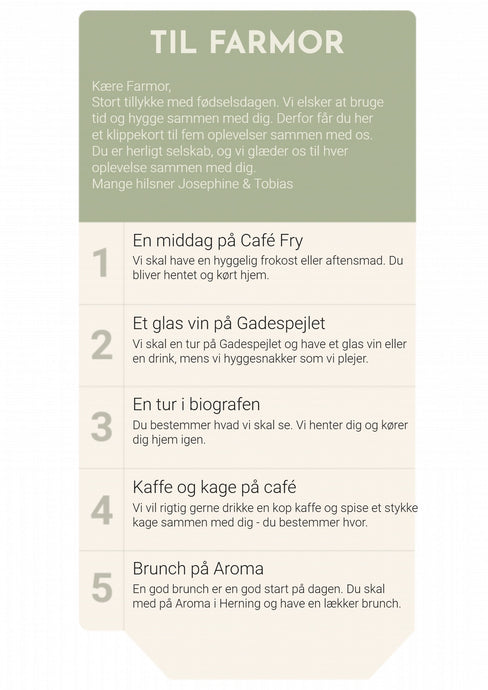 Klippekort No. 1 Plakana