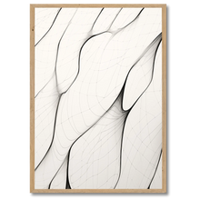 Indlæs billede til gallerivisning Abstract Curves Plakat Plakana 21x30 cm (A4) Egetræ
