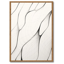 Indlæs billede til gallerivisning Abstract Curves Plakat Plakana 21x30 cm (A4) Mørk egetræ
