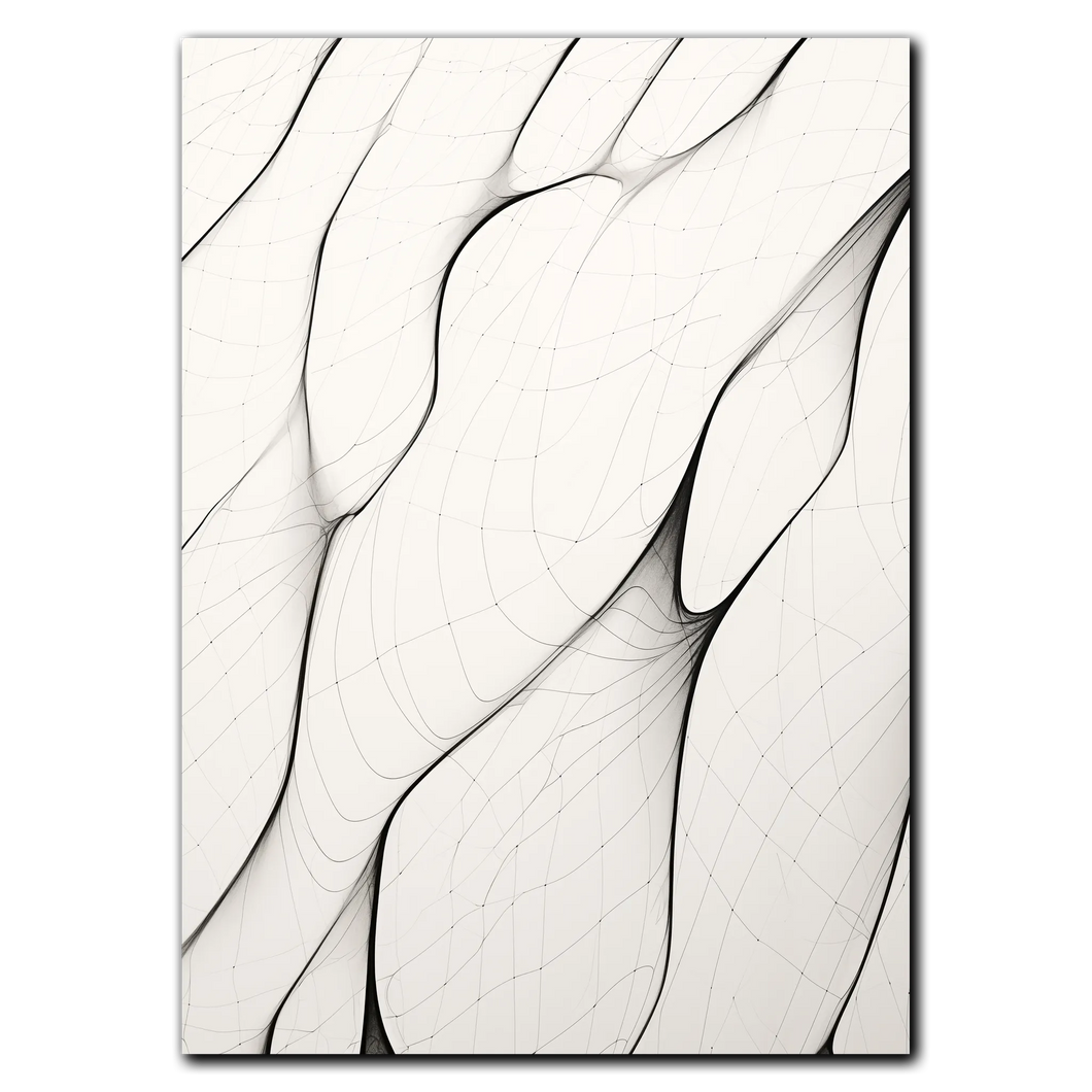 Abstract Curves Plakat Plakana 21x30 cm (A4) Ingen ramme