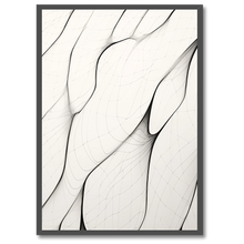 Indlæs billede til gallerivisning Abstract Curves Plakat Plakana 21x30 cm (A4) Sort egetræ
