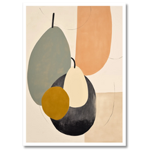 Indlæs billede til gallerivisning Abstract Fruits Plakat Plakana 21x30 cm (A4) Hvid Egetræ
