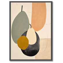 Indlæs billede til gallerivisning Abstract Fruits Plakat Plakana 21x30 cm (A4) Sort egetræ
