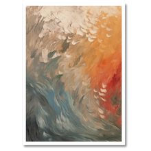 Indlæs billede til gallerivisning Abstract Wave Plakat Plakana 21x30 cm (A4) Hvid Egetræ
