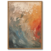 Indlæs billede til gallerivisning Abstract Wave Plakat Plakana 21x30 cm (A4) Mørk egetræ
