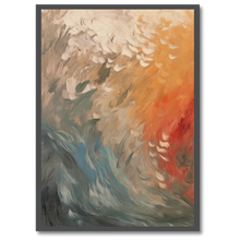 Indlæs billede til gallerivisning Abstract Wave Plakat Plakana 21x30 cm (A4) Sort egetræ
