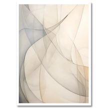 Indlæs billede til gallerivisning Abstractions Of Lightness No. 3 Plakat Plakana 21x30 cm (A4) Hvid Egetræ
