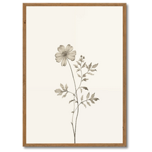 Indlæs billede til gallerivisning Aesthetic Flower Plakat Plakana 21x30 cm (A4) Mørk egetræ
