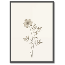 Indlæs billede til gallerivisning Aesthetic Flower Plakat Plakana 21x30 cm (A4) Sort egetræ
