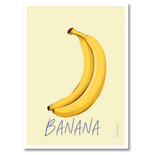 Indlæs billede til gallerivisning Banana No. 2 Plakat Plakana 21x30 cm (A4) Hvid Egetræ
