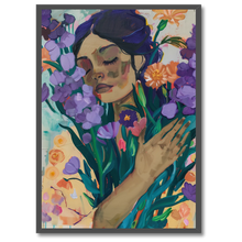 Indlæs billede til gallerivisning Blooming Moment No. 2 plakat Plakana 21x30 cm (A4) Sort egetræ
