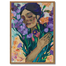 Indlæs billede til gallerivisning Blooming Moment No. 2 plakat Plakana 21x30 cm (A4) Mørk egetræ
