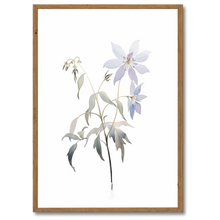 Indlæs billede til gallerivisning Delicate Wildflower Plakat Plakana 21x30 cm (A4) Mørk egetræ
