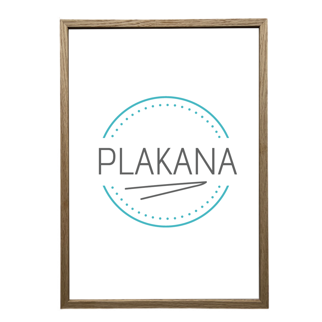 Ramme i egetræ Plakana