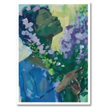 Indlæs billede til gallerivisning Floral Dreams Plakat Plakana 21x30 cm (A4) Hvid Egetræ
