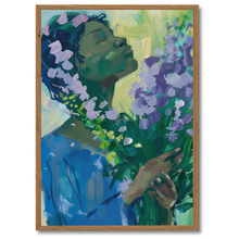 Indlæs billede til gallerivisning Floral Dreams Plakat Plakana 21x30 cm (A4) Mørk egetræ

