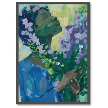 Indlæs billede til gallerivisning Floral Dreams Plakat Plakana 21x30 cm (A4) Sort egetræ
