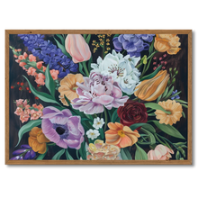 Indlæs billede til gallerivisning Floral Splendor Plakat Plakana 21x30 cm (A4) Mørk egetræ

