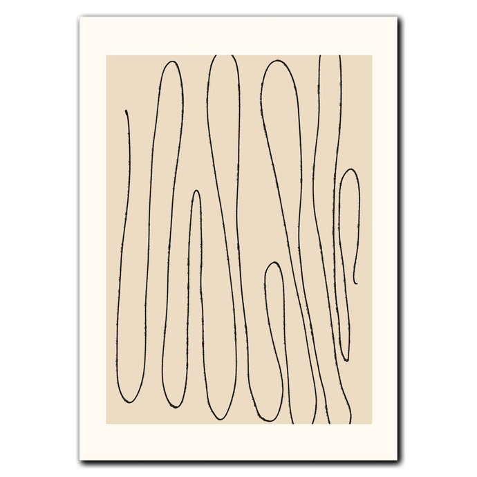 Fluid Lines Plakat Plakana 21x30 cm (A4) Ingen ramme