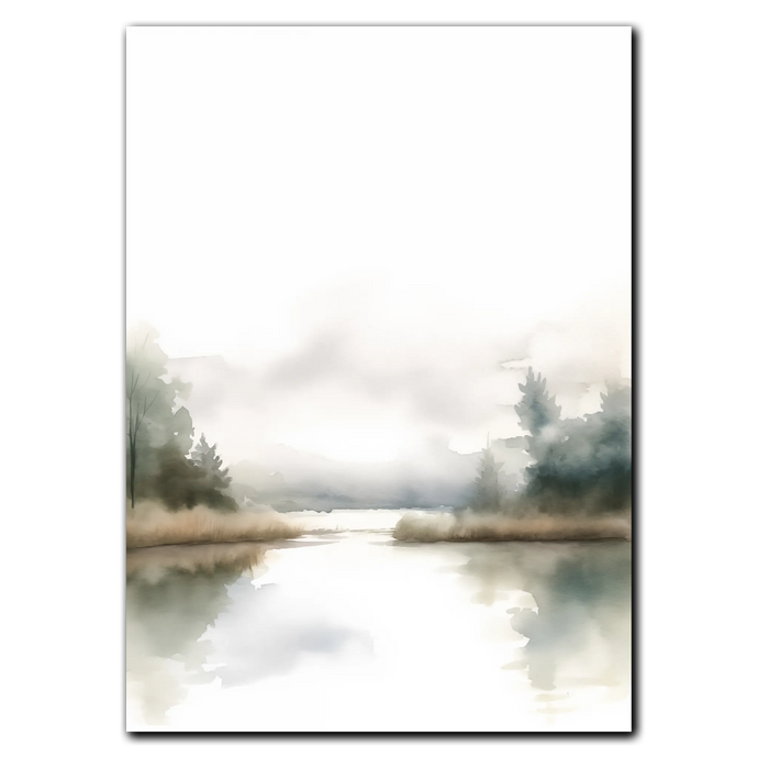 Forest Lake Serenity Plakat Plakana 21x30 cm (A4) Ingen ramme