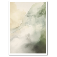 Indlæs billede til gallerivisning Forest Mist Plakat Plakana 21x30 cm (A4) Hvid Egetræ
