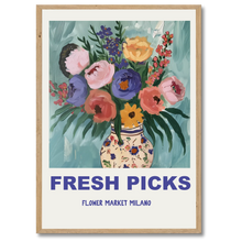 Indlæs billede til gallerivisning Fresh Picks - Milano Plakat Plakana 21x30 cm (A4) Egetræ
