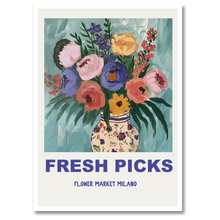 Indlæs billede til gallerivisning Fresh Picks - Milano Plakat Plakana 21x30 cm (A4) Hvid Egetræ
