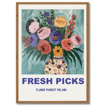 Indlæs billede til gallerivisning Fresh Picks - Milano Plakat Plakana 21x30 cm (A4) Mørk egetræ
