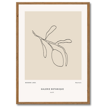 Indlæs billede til gallerivisning Gallerie Botanique No. 1 Plakat Plakana 21x30 cm (A4) Mørk egetræ
