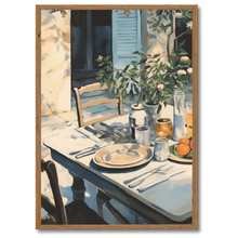 Indlæs billede til gallerivisning Garden Brunch Plakat Plakana 21x30 cm (A4) Mørk egetræ
