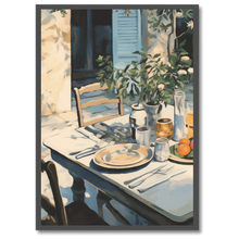 Indlæs billede til gallerivisning Garden Brunch Plakat Plakana 21x30 cm (A4) Sort egetræ
