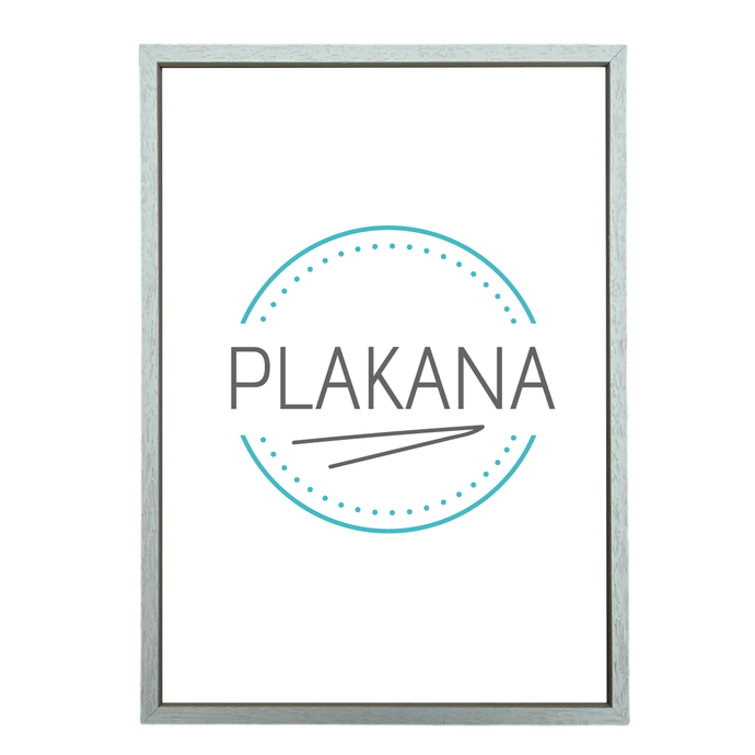 Hvid ramme i egetræ Plakana