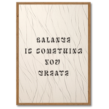 Indlæs billede til gallerivisning Inner Balance Plakat Plakana 21x30 cm (A4) Mørk egetræ

