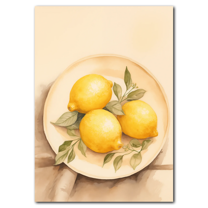 Lemon Symphoni Plakat Plakana 21x30 cm (A4) Ingen ramme