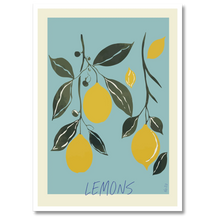 Indlæs billede til gallerivisning Lemons Plakat Plakana 21x30 cm (A4) Hvid Egetræ
