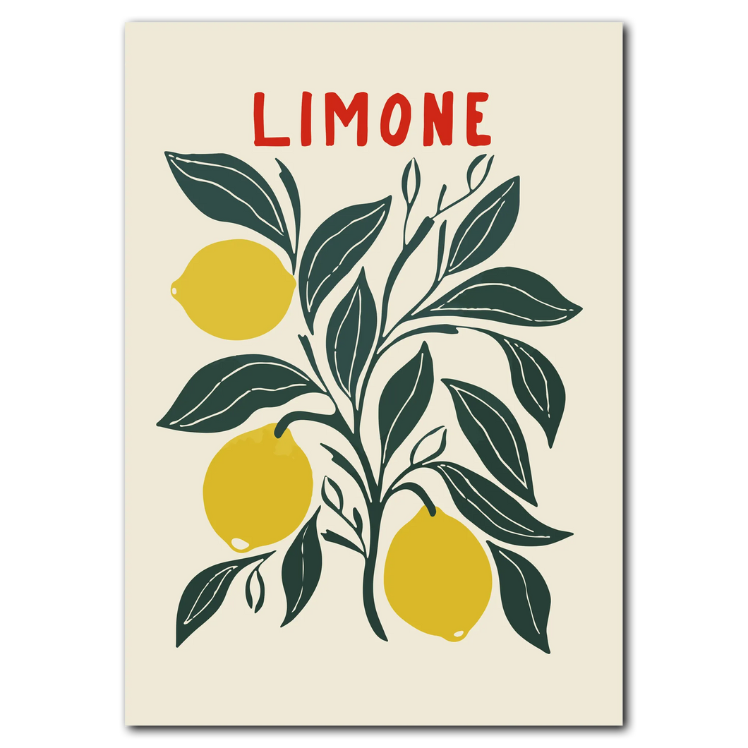 Limone Plakat Plakana 21x30 cm (A4) Ingen ramme
