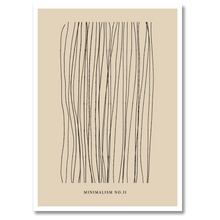 Indlæs billede til gallerivisning Minimalism No. 2 Plakat Plakana 21x30 cm (A4) Hvid Egetræ
