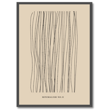 Indlæs billede til gallerivisning Minimalism No. 2 Plakat Plakana 21x30 cm (A4) Sort egetræ

