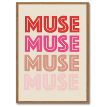 Indlæs billede til gallerivisning Muse No. 1 Plakat Plakana 21x30 cm (A4) Mørk egetræ
