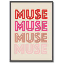 Indlæs billede til gallerivisning Muse No. 1 Plakat Plakana 21x30 cm (A4) Sort egetræ
